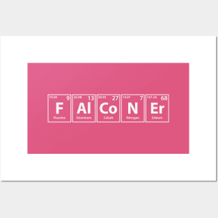 Falconer (F-Al-Co-N-Er) Periodic Elements Spelling Posters and Art